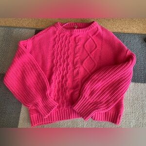 Free people oversized pink sweater